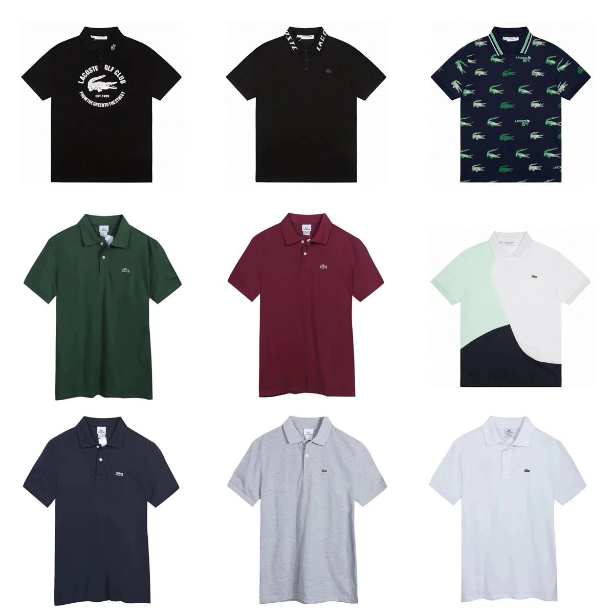 Lacoste Logo Tape Collar Black Polo Polo Shirt product detail 2 in Litbuy spreadsheet finds