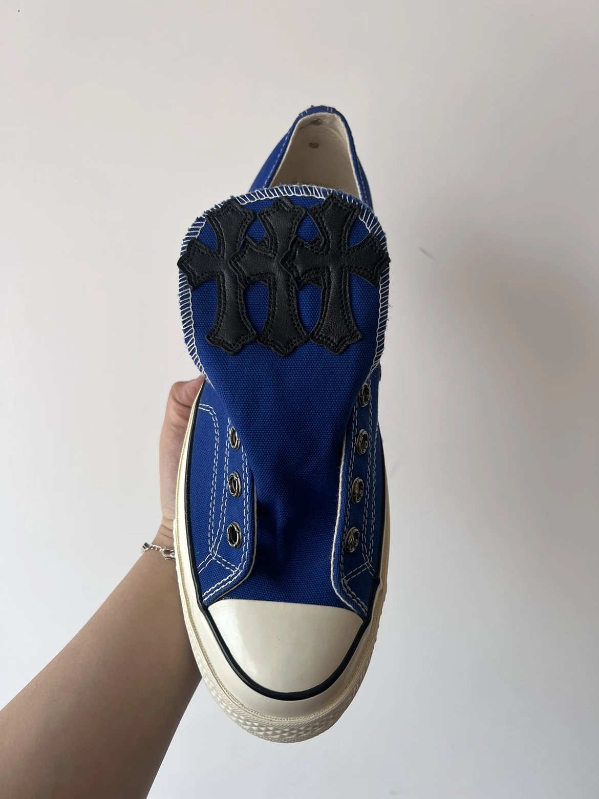 Remake Canvas Shoes Custom Cross Embroidered Leather Air · 5