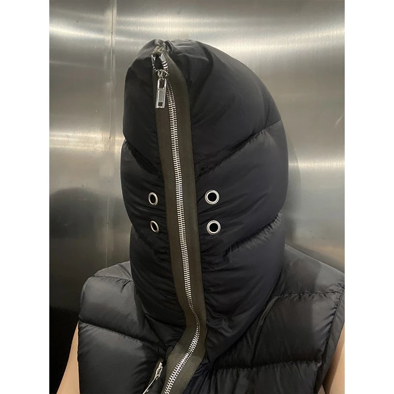 Pink Elephant Dark Style Long Hooded Down Jacket photo 3
