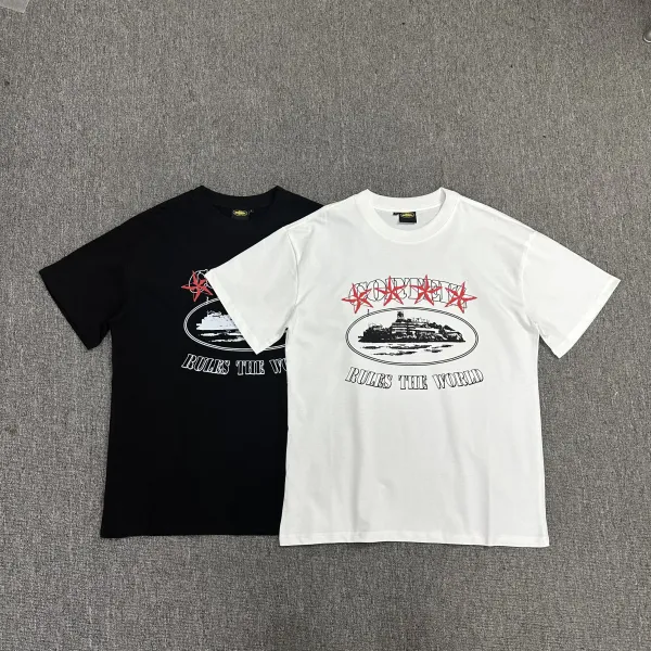 Gallery Dept. Oval Ship Print White T-Shirt - 13