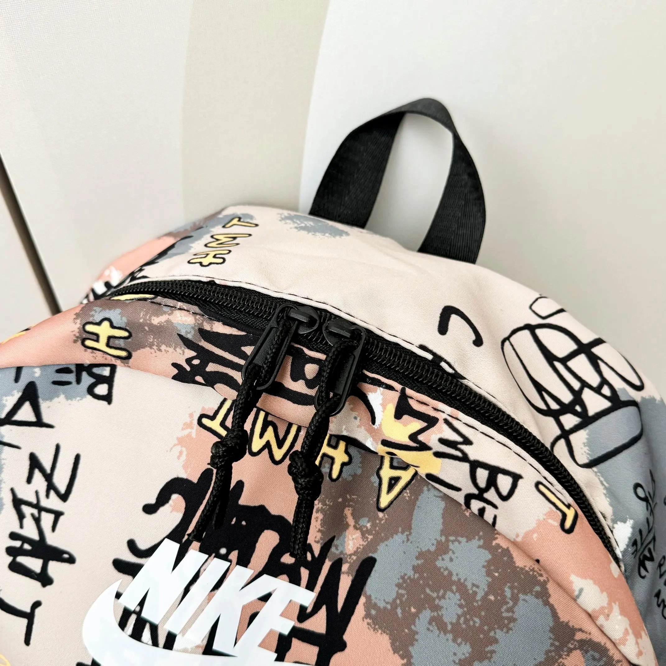 Nike Patchwork Mini Backpack Beige Gray - 8