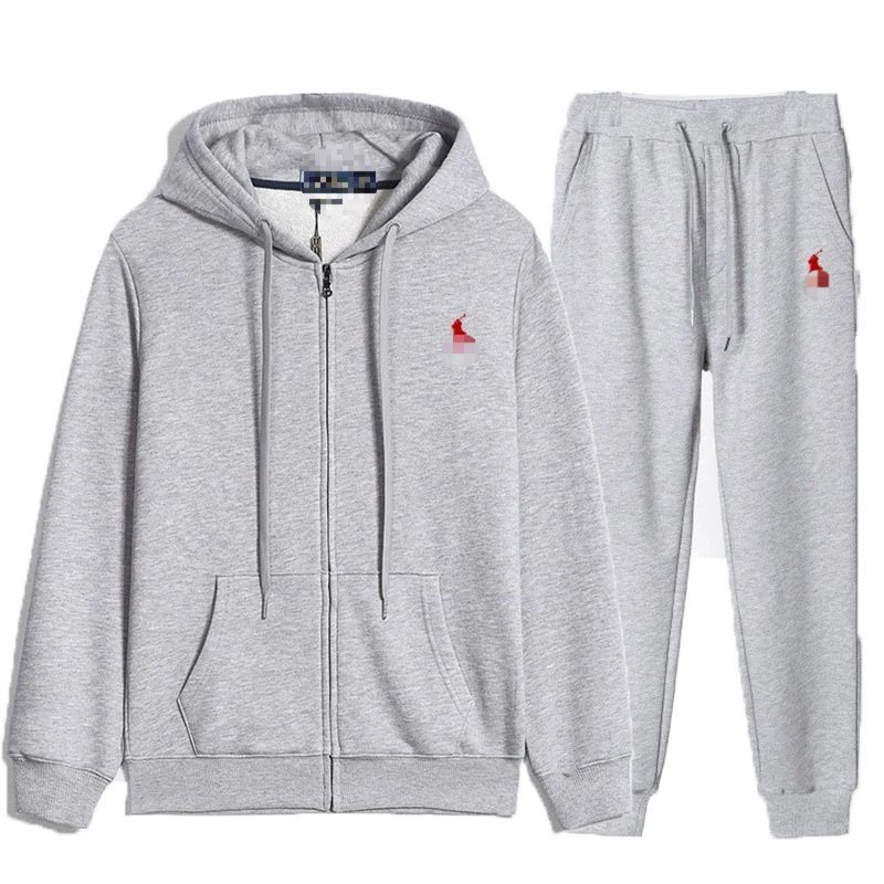 Gray suit-red label