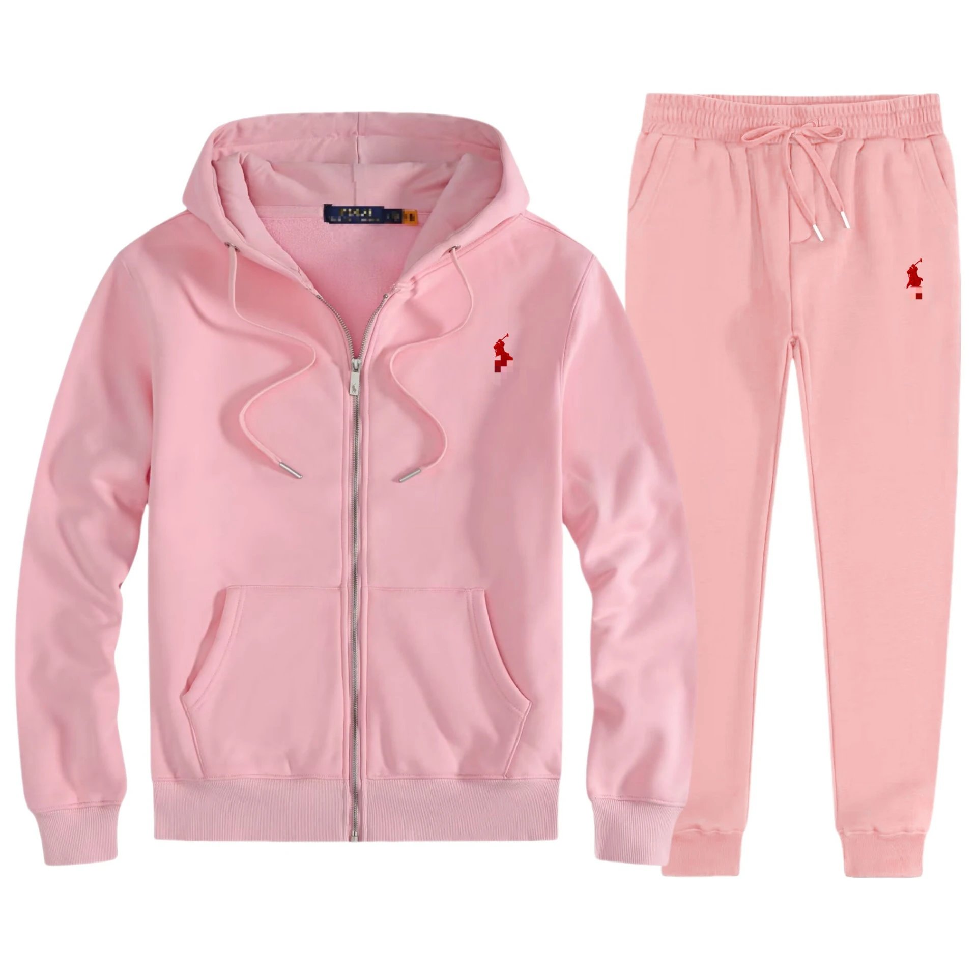 Pink suit-red label
