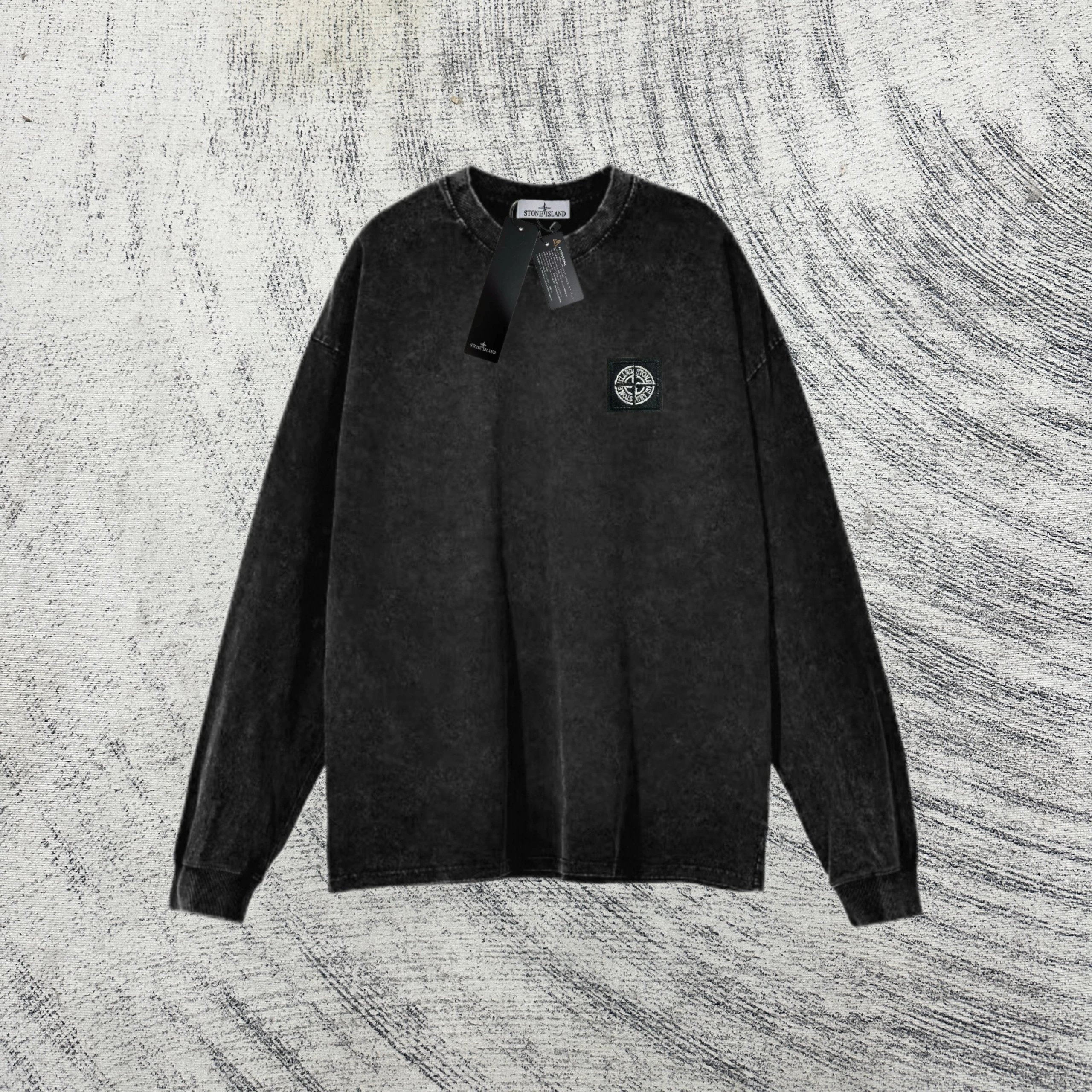 Stone Island Hoodies & Sweatshirts Raglan-sleeve crewneck sweatshirt with compass patch — 0417036CC
