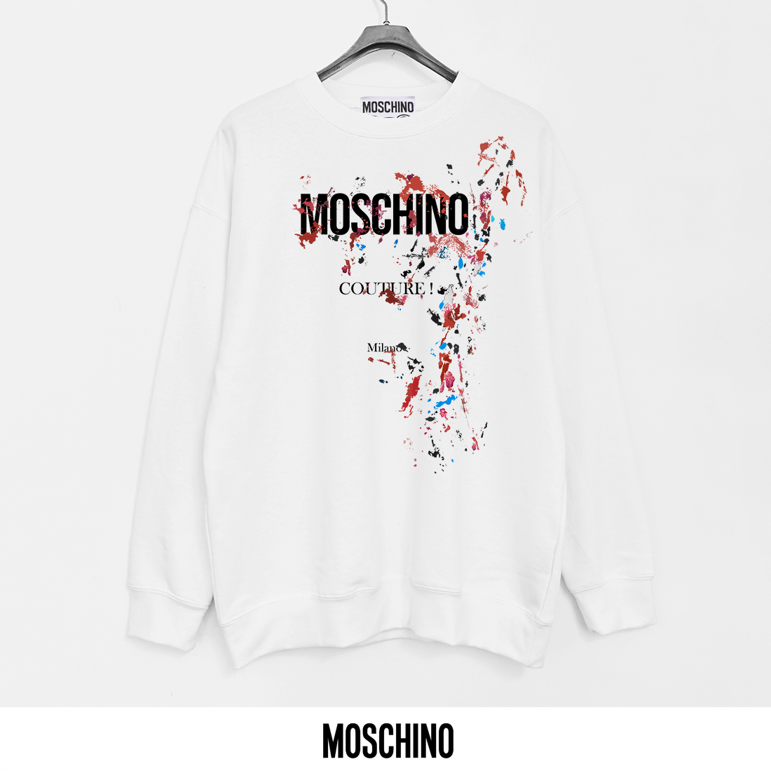 Moschino 40 Years of Love Heart Graphic Black Hoodie - 4