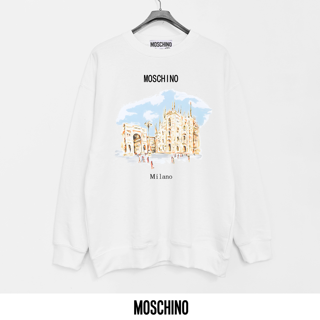Moschino 40 Years of Love Heart Graphic Black Hoodie - 12