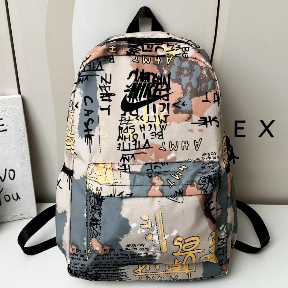 Nike Patchwork Mini Backpack Beige Gray - 6