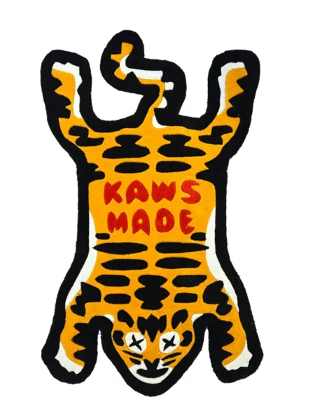 Human Made Wolf Head Rug Black Yellow Accessories - 10