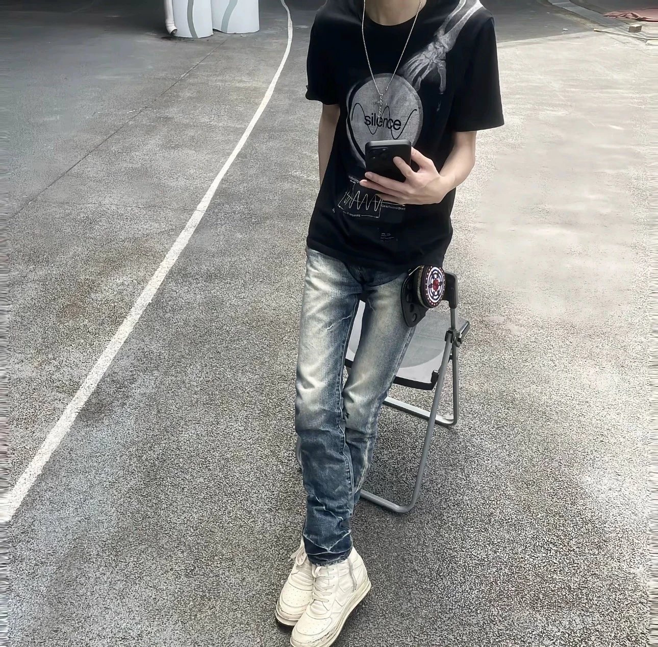 Undercover 06ss T-shirt X-ray Skeleton Arm Black