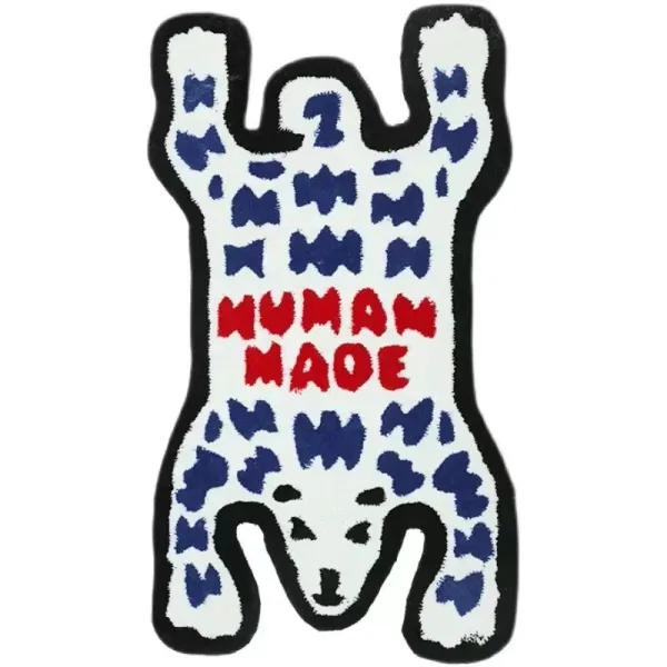 Human Made Wolf Head Rug Black Yellow Accessories - 4