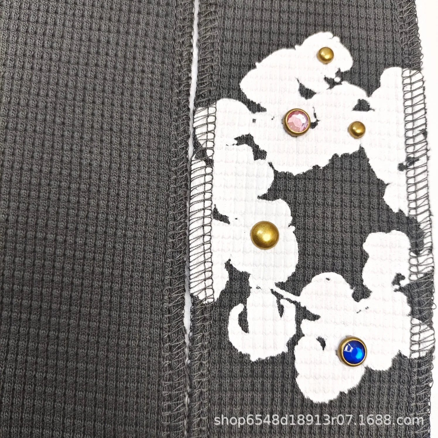 Embroidered Floral Knit Scarf Beige Accessories - 12