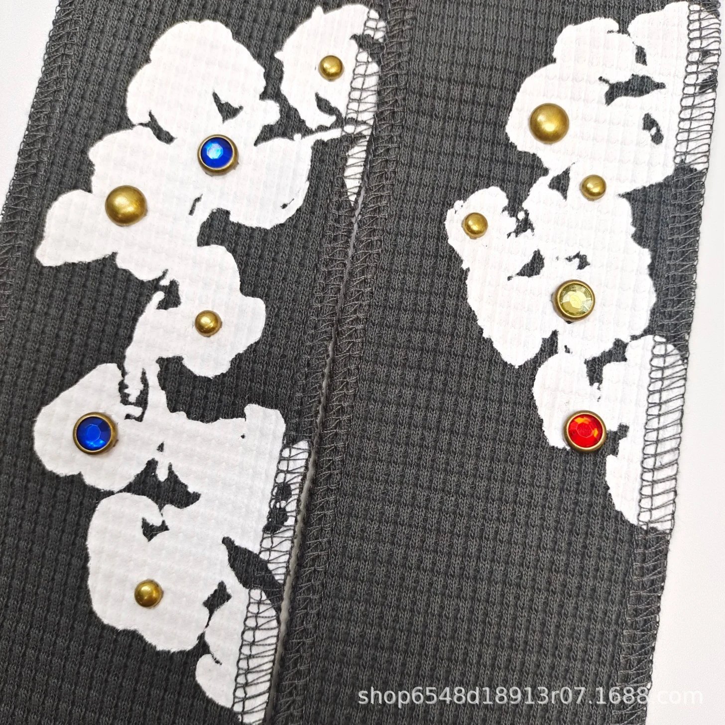 Embroidered Floral Knit Scarf Beige Accessories - 11