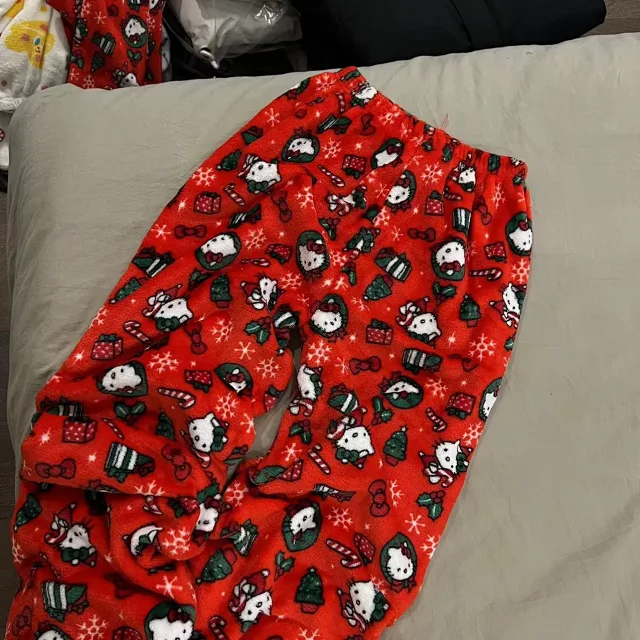 Hello Kitty Trousers Cartoon-print fleece lounge product detail image 13