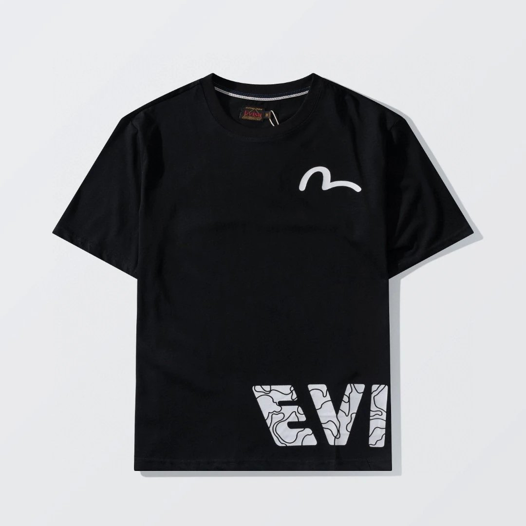Evisu × Traditional Japanese Pattern Boomerang Graphic Black T-Shirt - 5