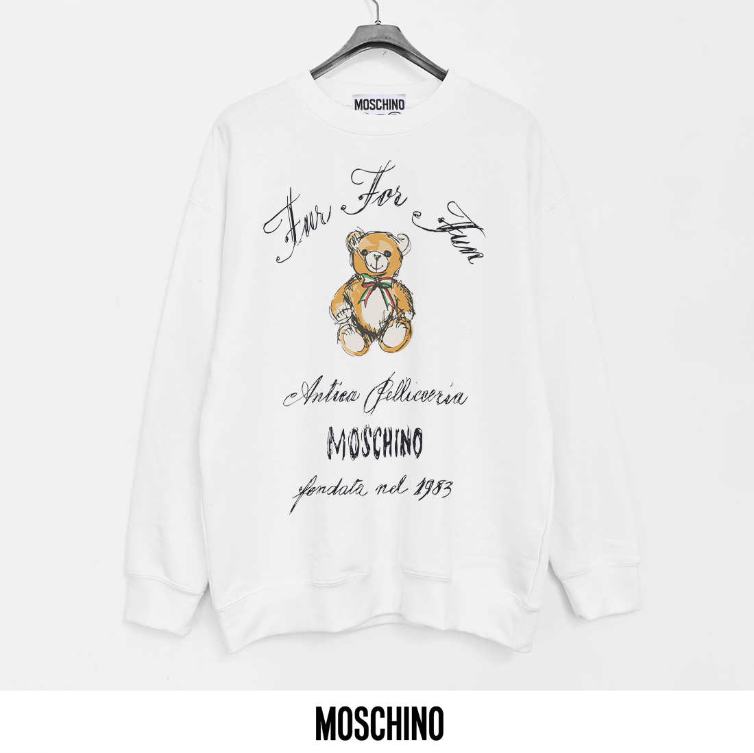 Moschino 40 Years of Love Heart Graphic Black Hoodie - 9