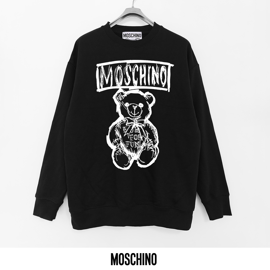 Moschino 40 Years of Love Heart Graphic Black Hoodie - 10