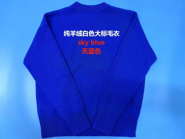 Design Pure Wool Sweater Sky Blue - 1