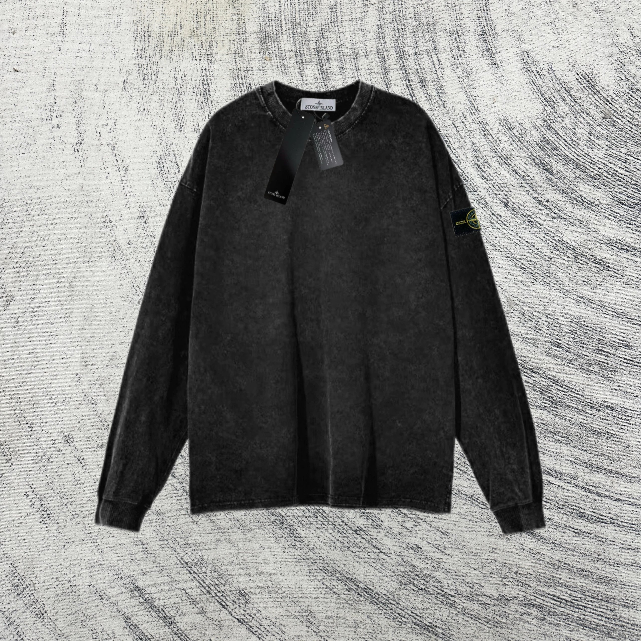 Stone Island Hoodies & Sweatshirts Raglan-sleeve crewneck sweatshirt with compass patch — 0417035CC