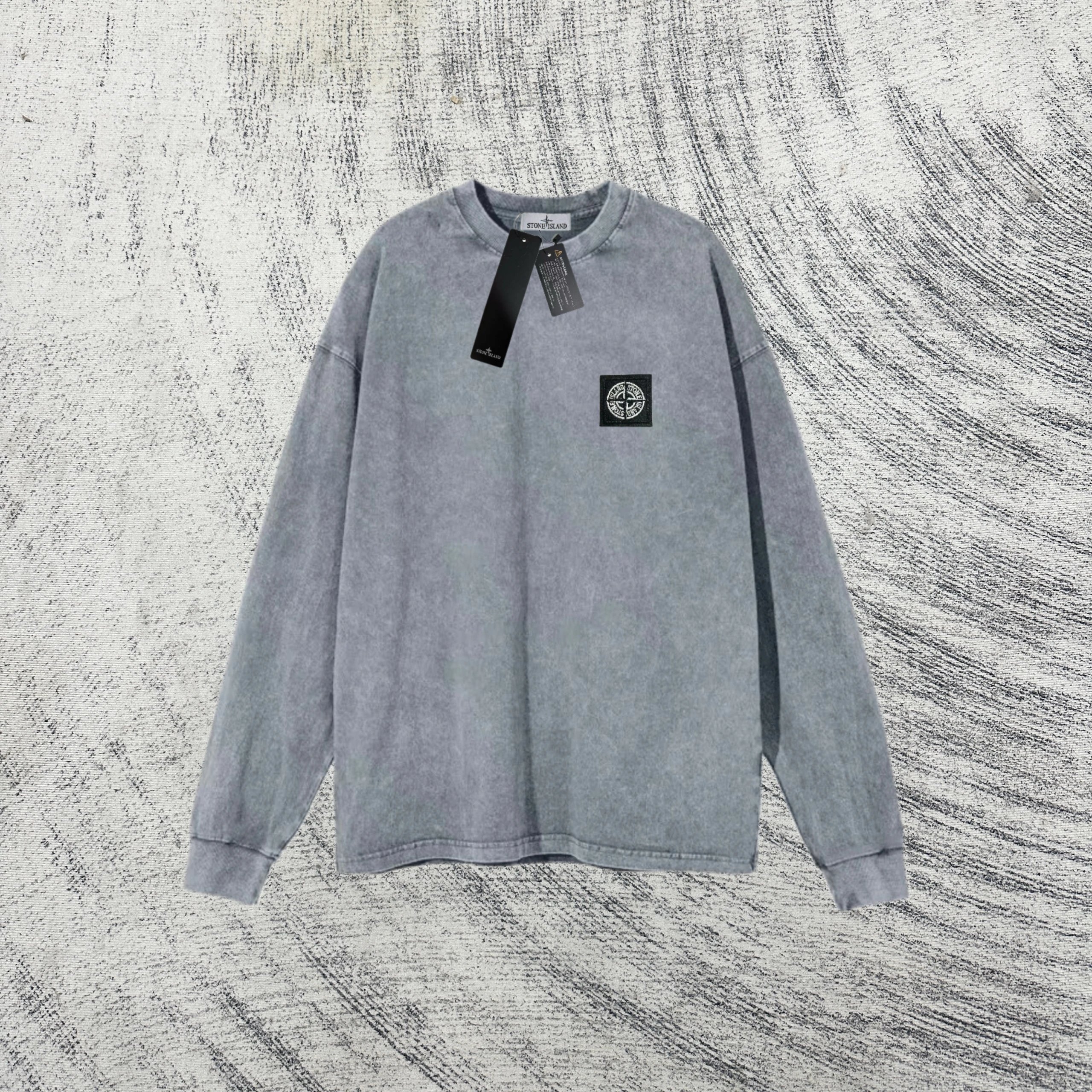 Stone Island Hoodies & Sweatshirts Raglan-sleeve crewneck sweatshirt with compass patch — 0417040CC