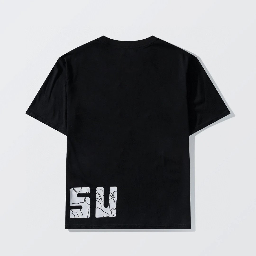 Evisu × Traditional Japanese Pattern Boomerang Graphic Black T-Shirt - 8