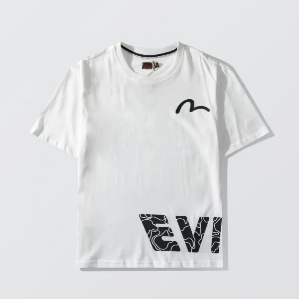 Evisu × Traditional Japanese Pattern Boomerang Graphic Black T-Shirt - 6