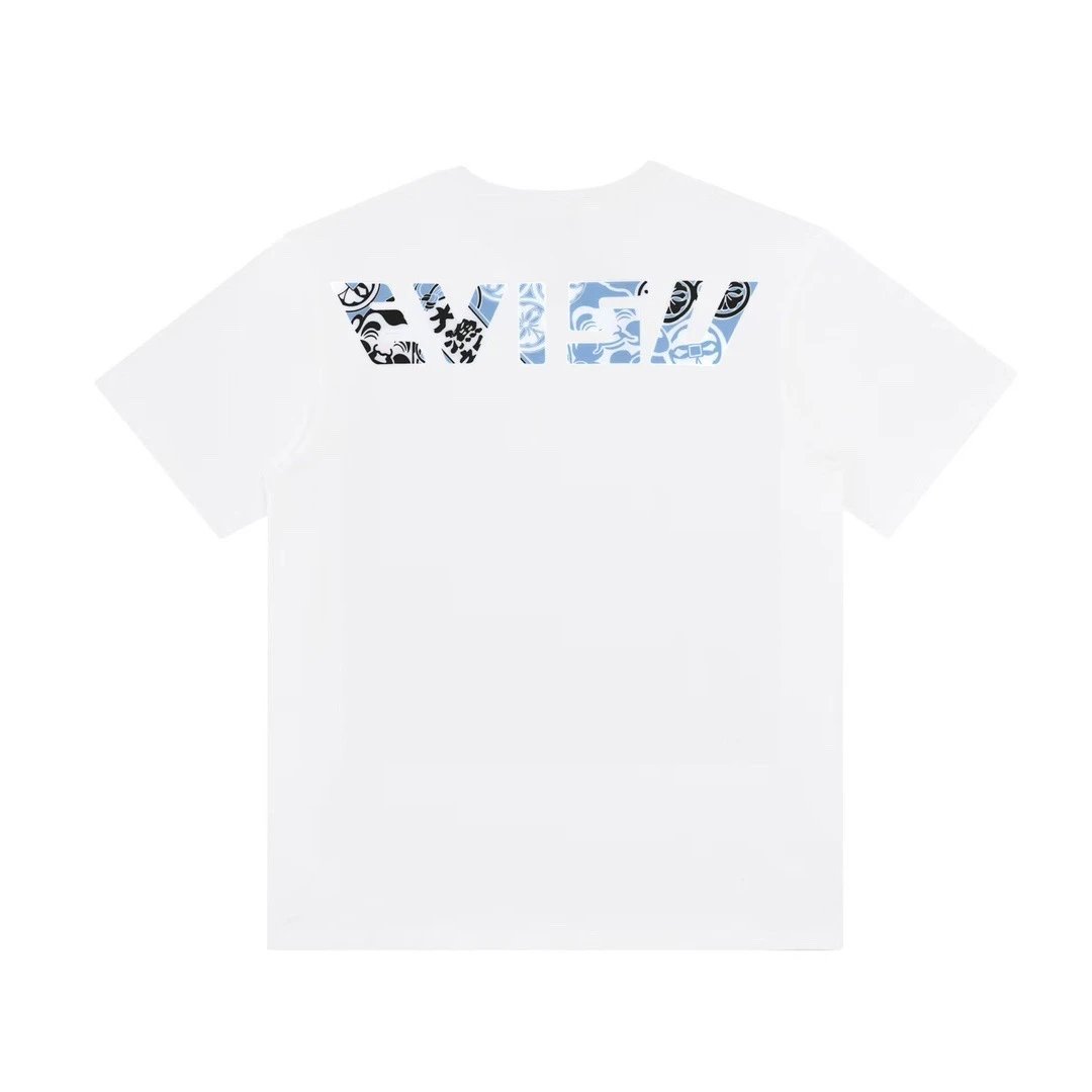 Evisu × Traditional Japanese Pattern Boomerang Graphic Black T-Shirt - 13