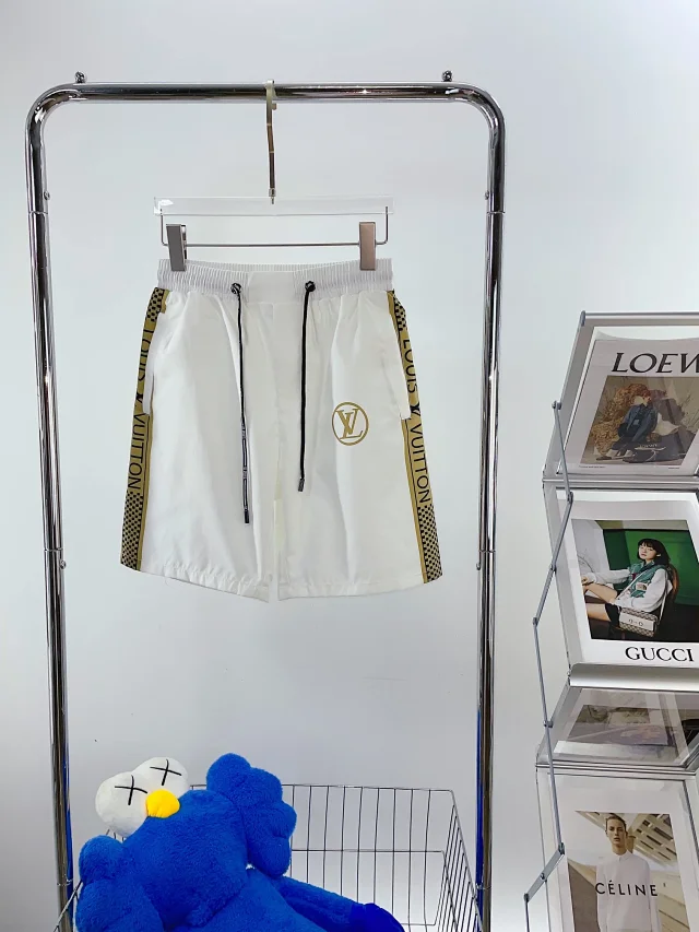 Louis Vuitton Shorts Elastic-waist drawstring logo-print product detail image 12