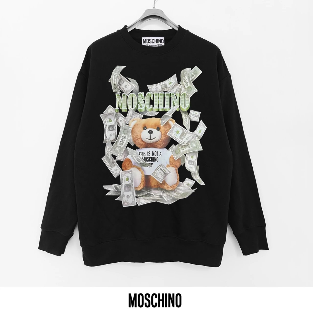 Moschino 40 Years of Love Heart Graphic Black Hoodie - 6
