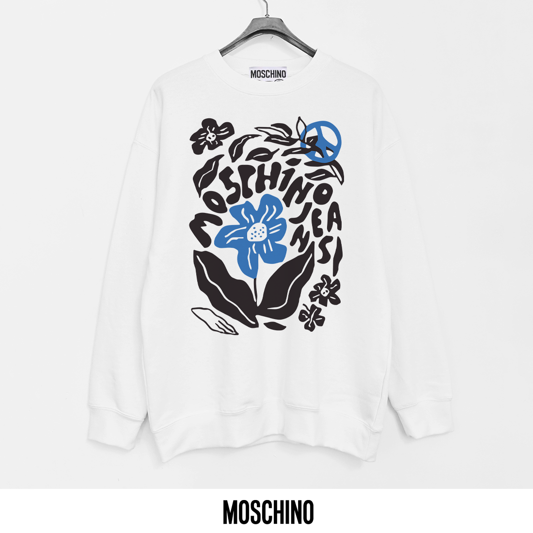 Moschino 40 Years of Love Heart Graphic Black Hoodie - 14