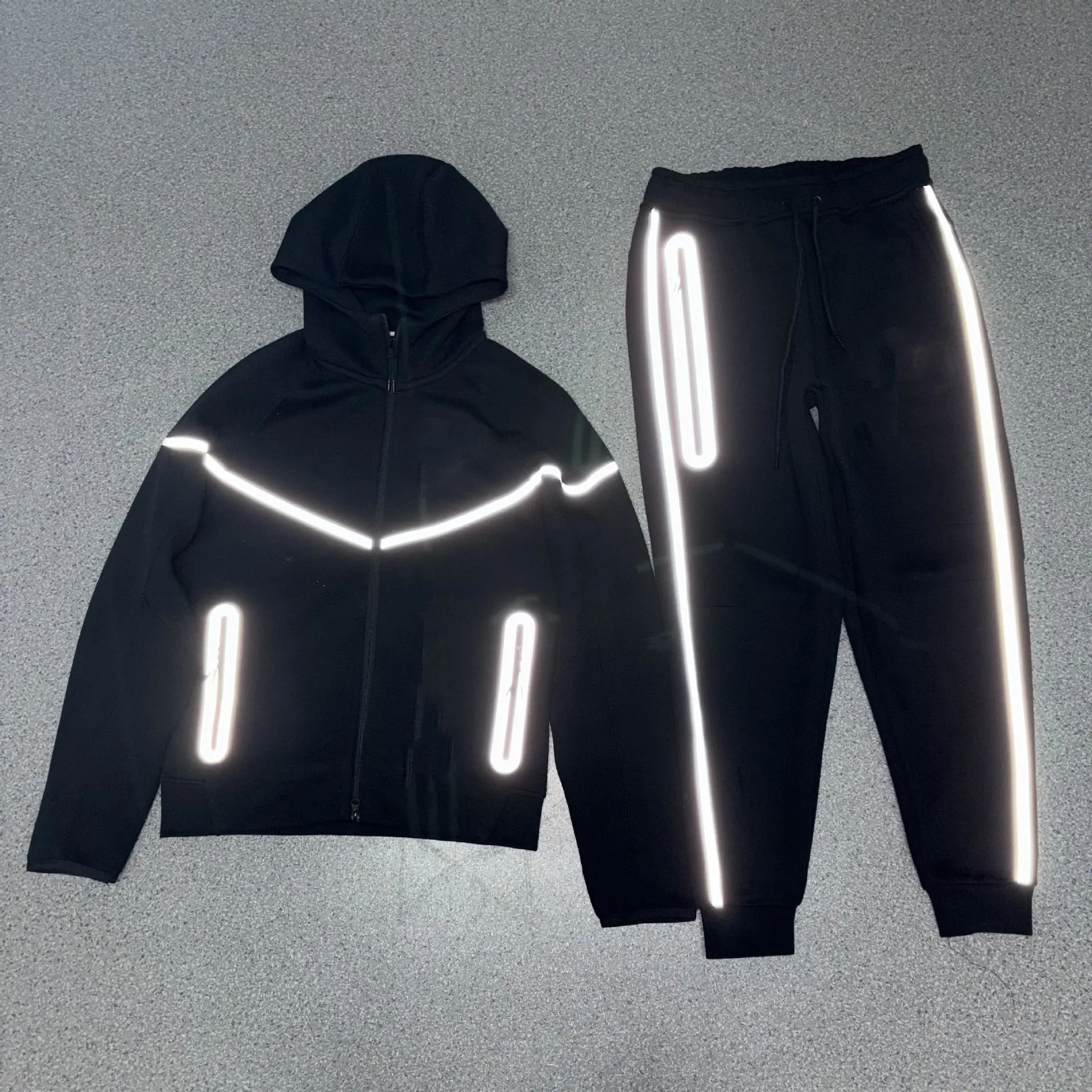 Nike 3M Reflective Strip Double-Layer Fabric Hoodie & Pants Set - rep zestawy