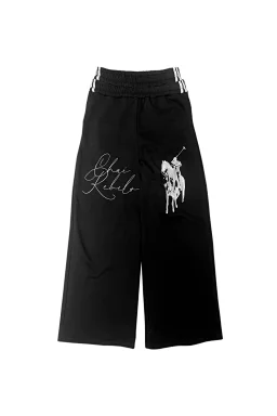 thumbnail for Chai (Disassembled) 25Ss Horse Logo Embroidered Reversible Multi-Waistband Black Loose Baggy Sweatpants