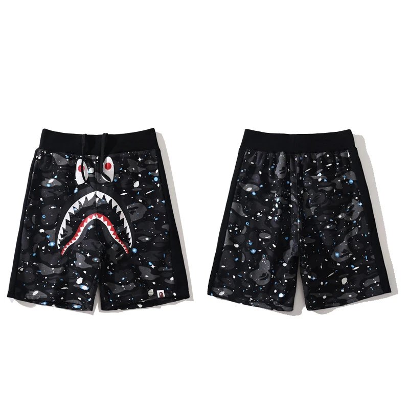 A Bathing Ape Shark Camo Shorts Black Multicolor - 14