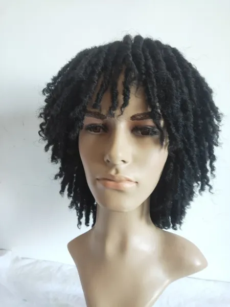 Design Synthetic Dreadlock Wig Black Curly Bob Wig Accessories - 1