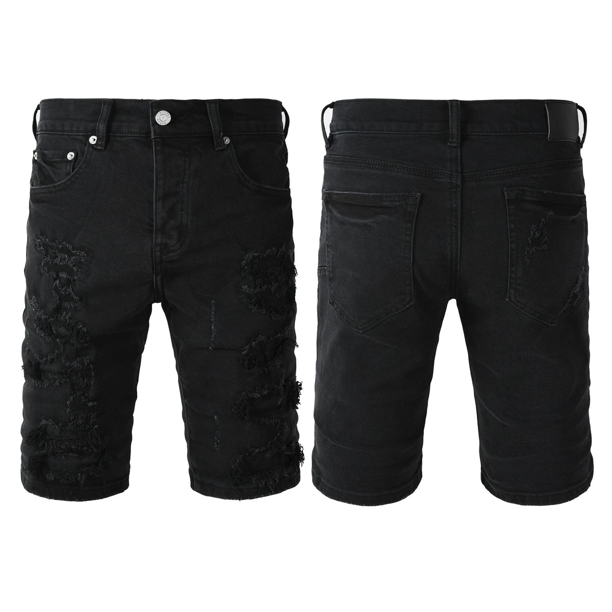 DSQUARED2 White Paint-Splatter Denim Shorts - 24/40