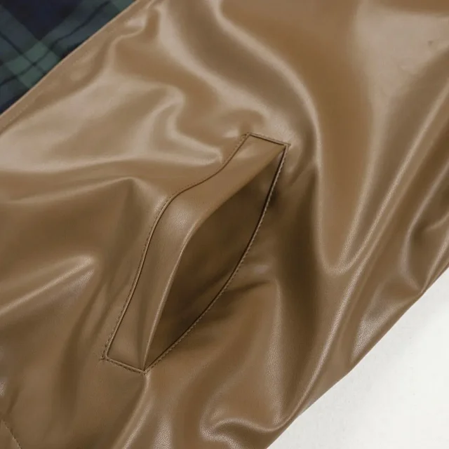 Polo Ralph Lauren Jackets Leather zip-up jacket with point collar and embroidered pony logo product detail image 10
