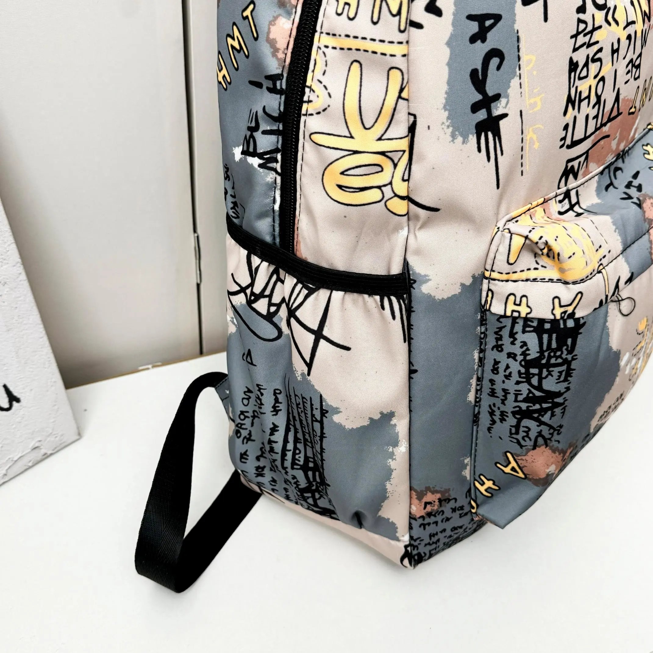 Nike Patchwork Mini Backpack Beige Gray - 15