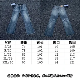 thumbnail for Erd Melancholy Rich Second Generation 25Ss Ripped Distressed Cracked Vintage Washed Blue Loose Straight Jeans