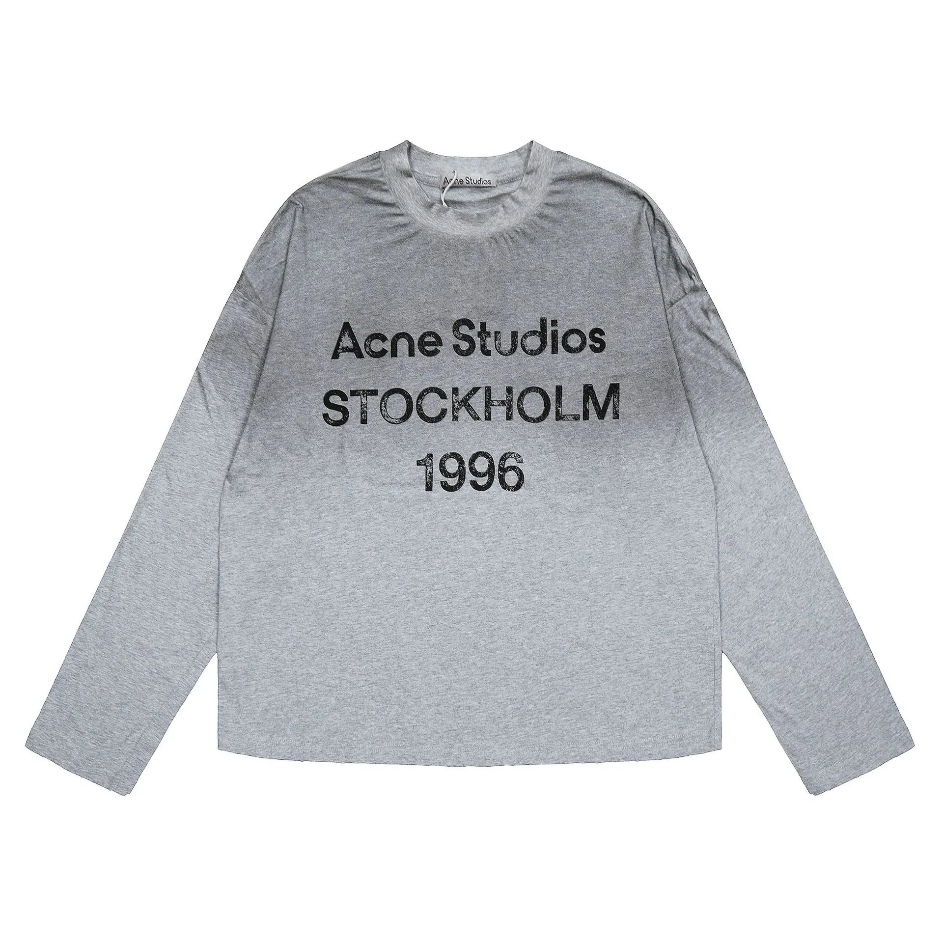 Acne Studios Acne Studios Stockholm 1996 Grey Long-Sleeve T-Shirt Grey