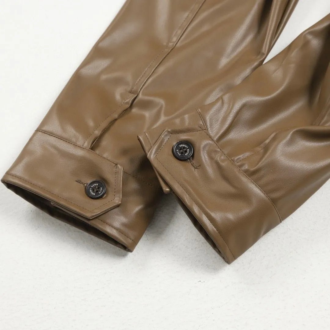 Polo Ralph Lauren Leather Jacket Black - 14
