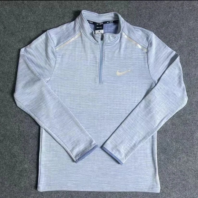 Nike Running Half-Zip Base Layer White Activewear Top - 14