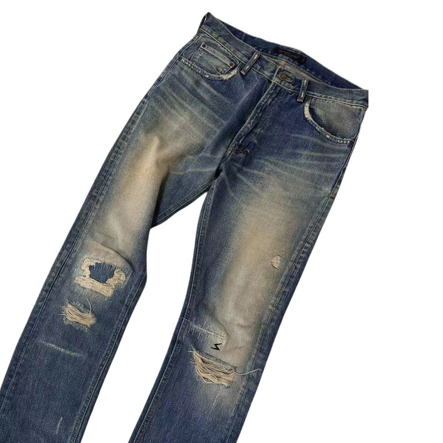 [in Stock, Immediate Dispatch] Oriental Dragon Independent Brand, Not Undercover04 but Period 52 Yellow Mud Jeans, High Street Style