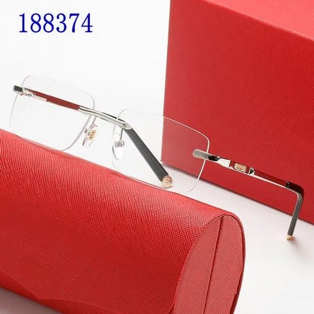 Design Rimless Optical Glasses with Red Case Eyewear - 8