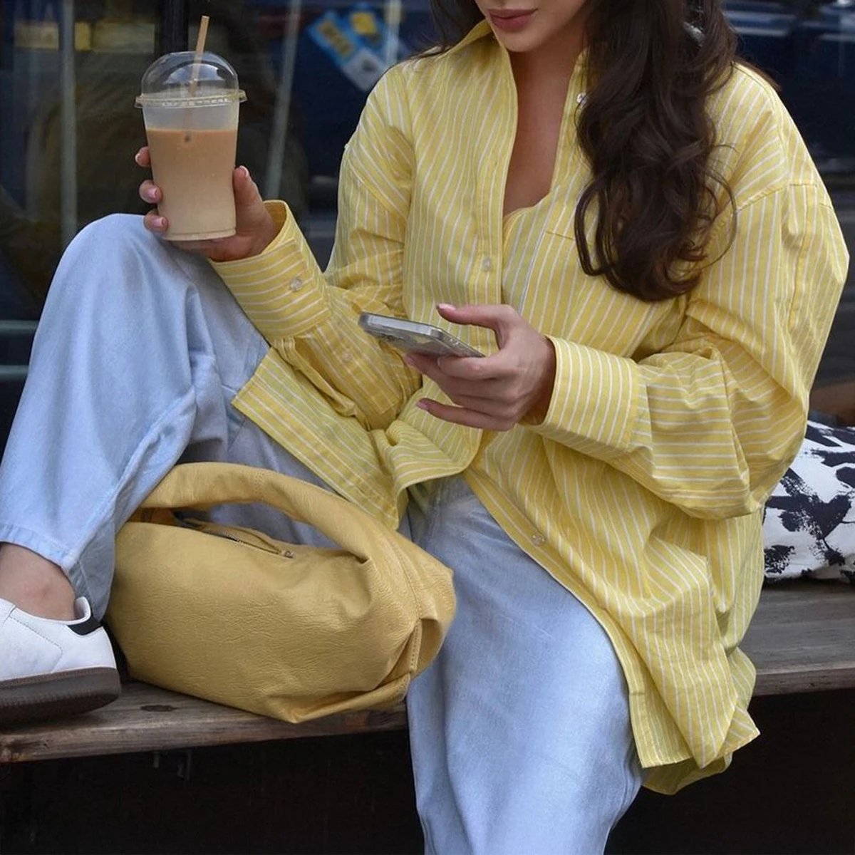 Striped shirt coat foto 5
