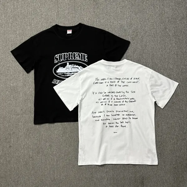 Gallery Dept. Oval Ship Print White T-Shirt - 12