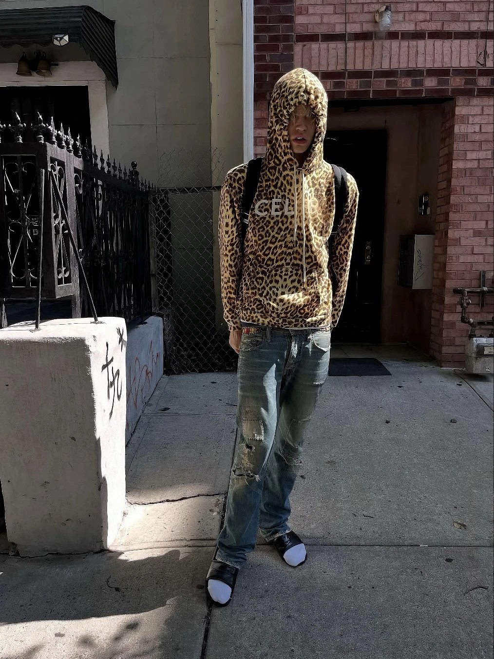 (Rare) Opium Celi Leopard Print Street Style Fit Hoodie Unisex