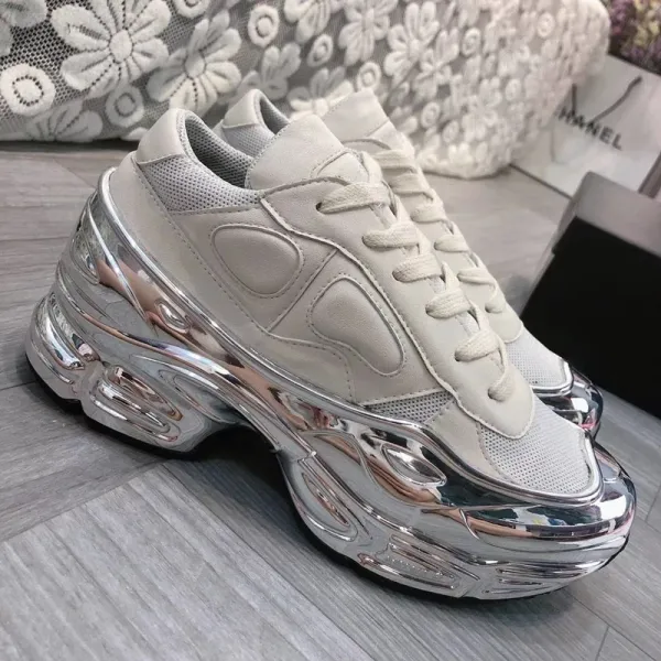 Design Mons Chunky Metallic Silver Gray Sneakers Chunky Sneakers - 3