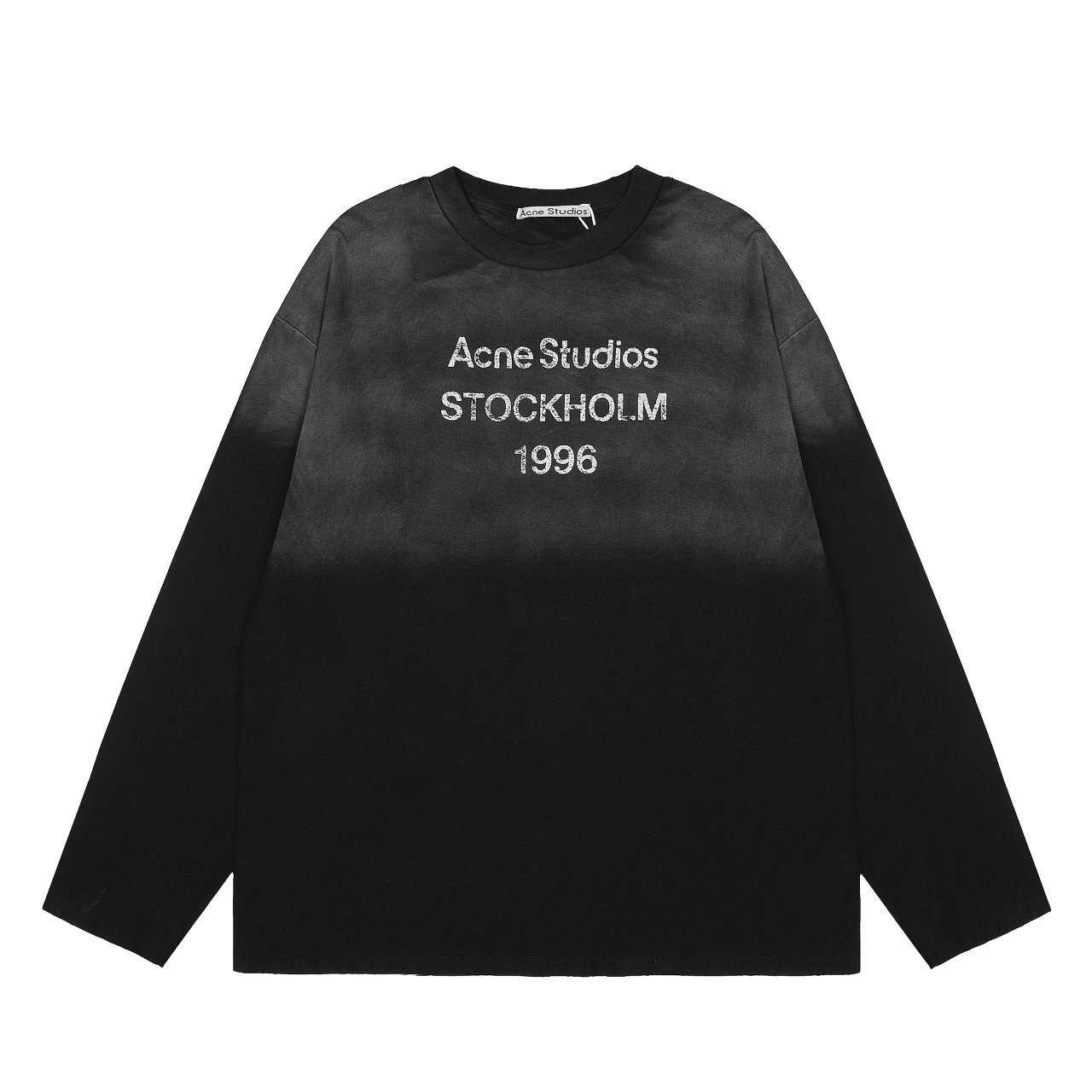 Acne Studios Acne Studios Stockholm 1996 Black Tie-Dye Long Sleeve T-Shirt Black