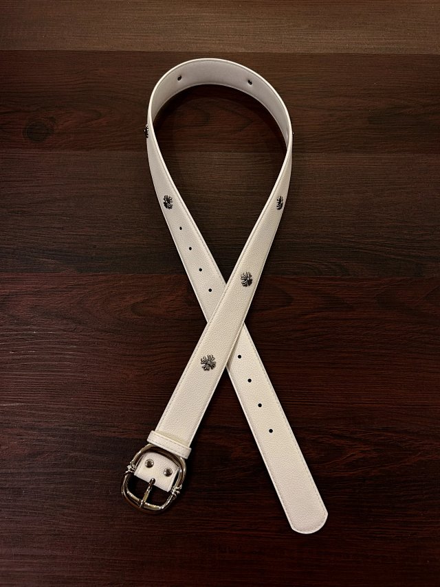 Be Careful of Cuffs"Ch Style Classic Cross Flower Retro Fashion Belt Casual Versatile Jeans Men and Women Belt: seller detail photo 2