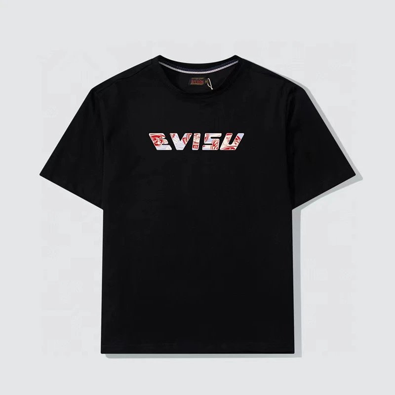 Evisu × Traditional Japanese Pattern Boomerang Graphic Black T-Shirt - 4
