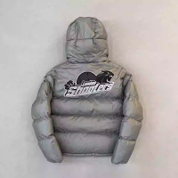 Gray tiger head hooded cotton coat